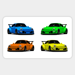 Porsche 911 RWB X4 Cars Magnet